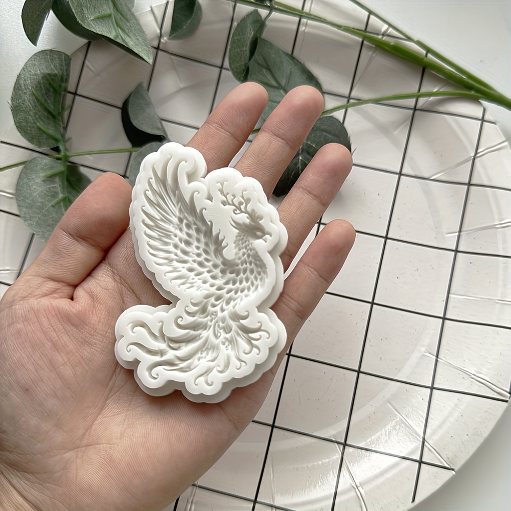 Image of Creative Phoenix Bird Fondant Silicone Mold, Diy Baking Party Cake Chocolate Decorating Tool