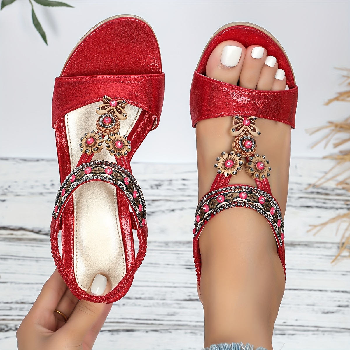 Comfortable Bohemian Versatile Spring/summer Platform Slip-on Flat Shoes For Plus Sizes, Women Shoes