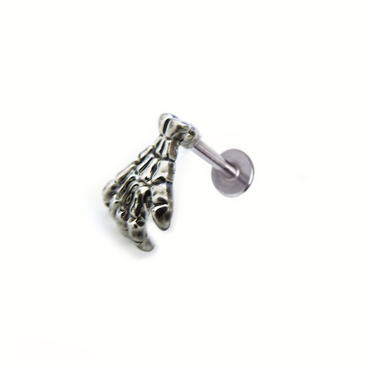 1/5pcs Hand Claw Shaped Lip Ring Stud Earrings Ear Piercing Cartilage Tragus Helix Stainless Steel Labret Retro Punk Body Jewelry