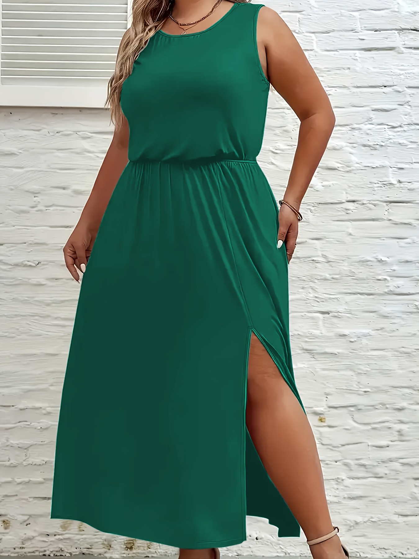 plus size womens elegant plus size maxi dress flared hem - Temu Mauritius