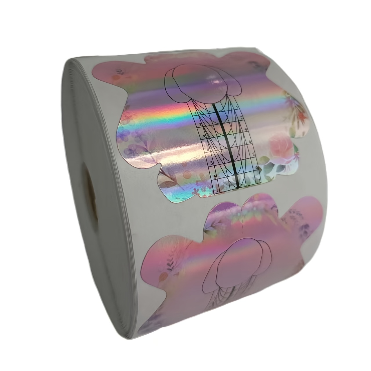 TEMU 1 Roll (300pcs) -shaped Gel/ Nail Extension Paper Forms Suitable For Gel Polish, /, Nail Art Tips For Salon & - Use, Coated Paper Nail Forms For