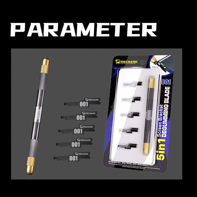 TEMU Mechanic 001 Lcd Screen Frame Glue Removal Blade Set For Iphone 12-16 Series Bezel Bracket Glue Screen Stand Shovel Knife Tools