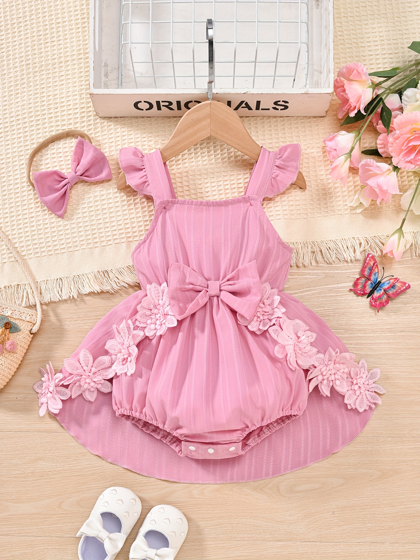 chinese dress ladies Persephone Long-Sleeve Romper Dress 0-3 Months main image 1