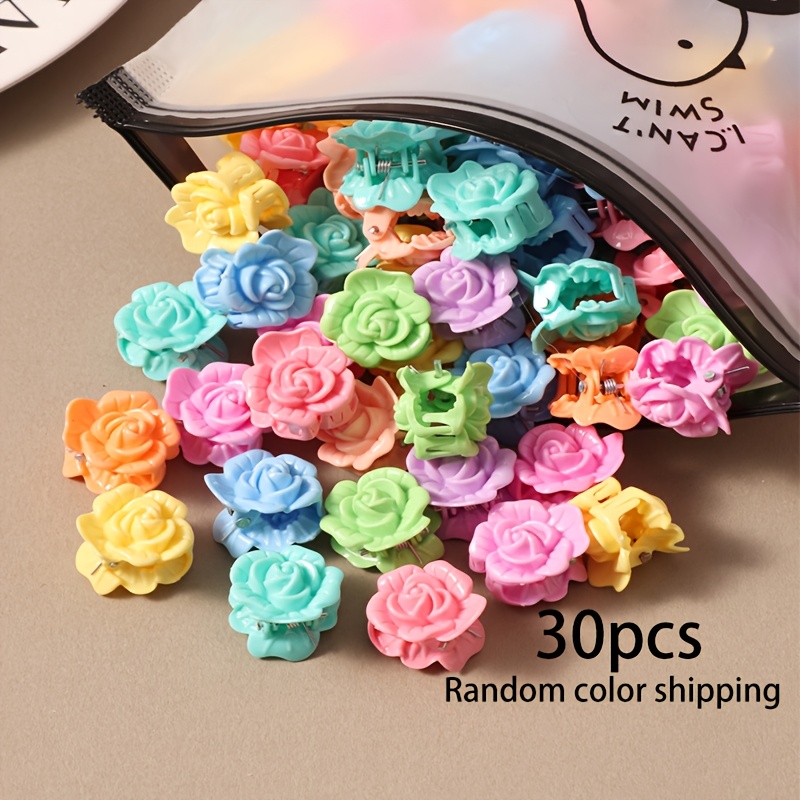 TEMU Color Aleatorio 30 Piezas de Pinzas de Pelo Pequeñas y Bonitas de Dibujos Animados, Pinzas de Pelo , Accesorios de Moda para el Cabello, de