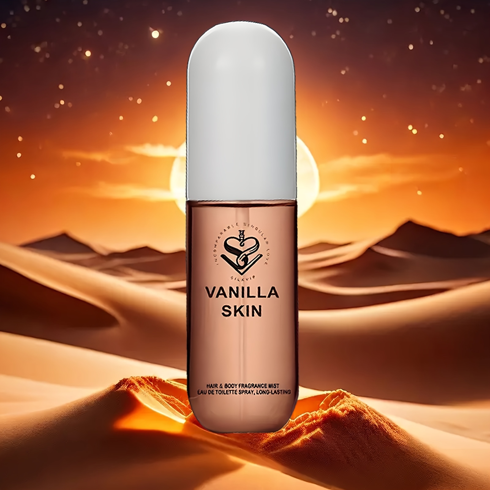TEMU Vanilla Coconut Eau De Toilette, Vanilla , Silkvip Long-lasting Vanilla Skin Body And Hair Fragrance Mist, Vanilla Skin Body Mist, Hair Perfume