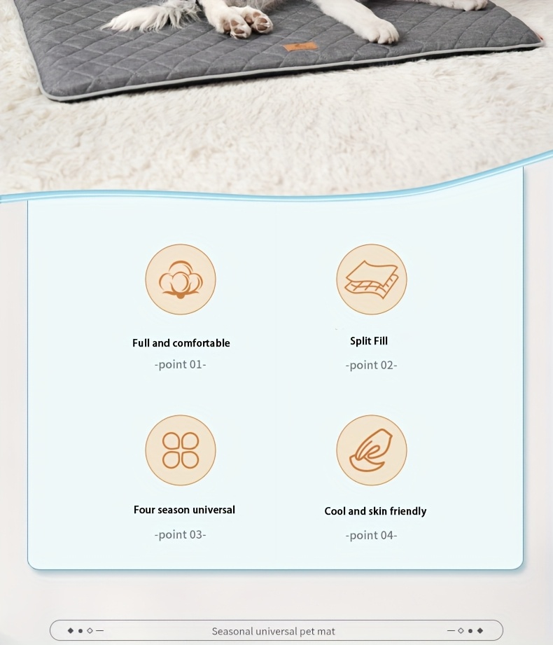   high quality egg sponge filled dog mat cat   removable and washable scratch resistant and bite resistant   non slip suitable for indoor and outdoor use for cats and dogs ideal comfortable sleeping and play area for pets Product details 1