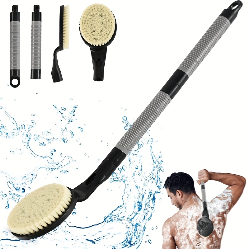 Non-slip Back Washer For Showering, 20.5-inch Detachable Back Scrubber, Designed For Exfoliating And Enhancing , Suitable For Elderly Individuals With Arm Mobility, No Electricity Required