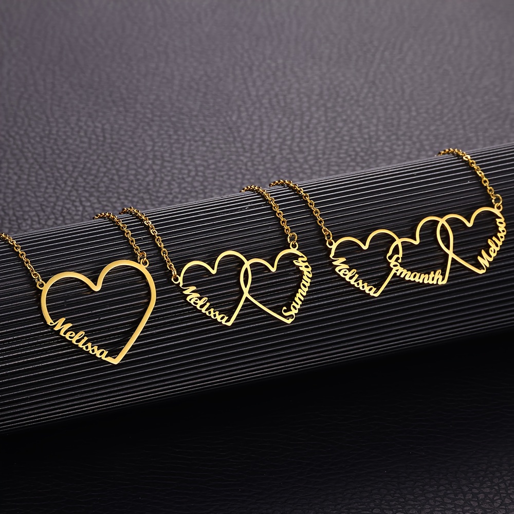 Boho Heart Necklace with Custom Names - Perfect Friend Gift