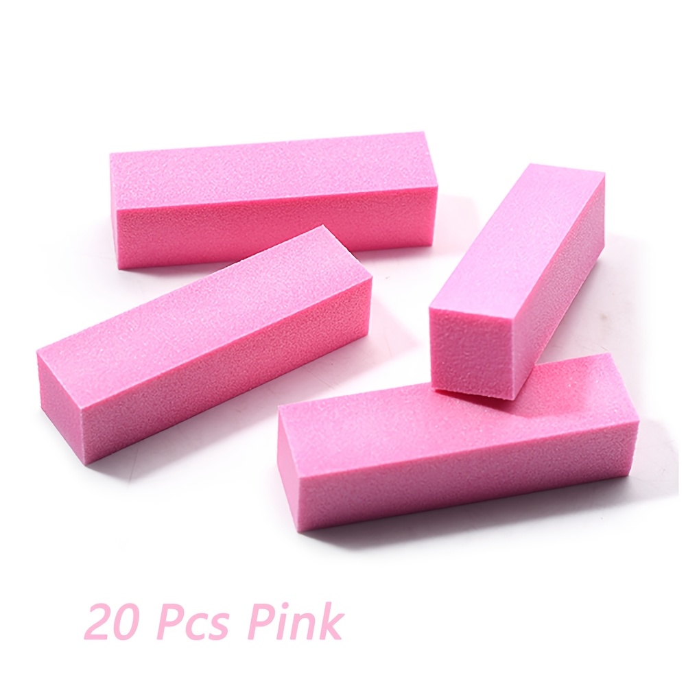 20pcs/pack Carrying Soft Sponge Random Color Beancurd Cube Nail File Product Square Shape Polish Manicure Nails Pedicure For /salon/diy
