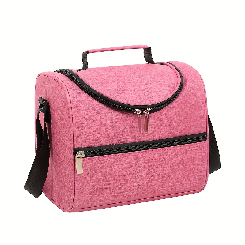 TEMU Lunch Insulated Bag, Lunch Tote, Large-capacity Lunch Box Bag, Hand-held Lunch Bag, Stylish And Minimalist Single-shoulder Insulated Bag,