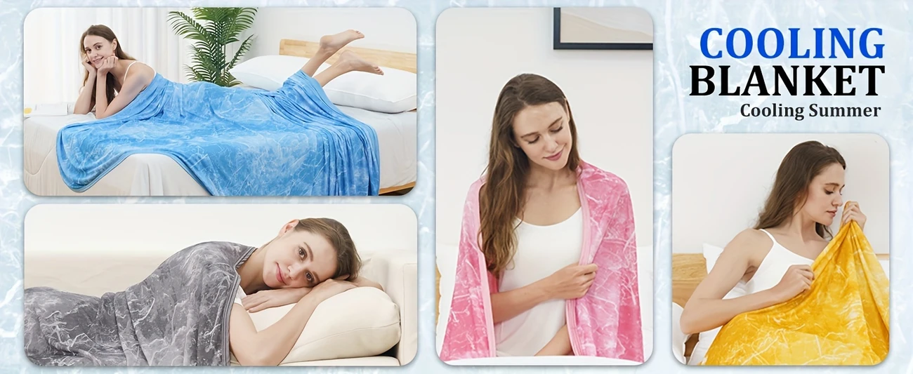 1pc orhopui cooling blanket double sided cooling effect lightweight breathable bed throw for hot sleepers or summer use machine washable ideal gift for men women blue office cooling blanket for hot sleepers contemporary design durable construction versatile accessory decor construction travel essentials details 1