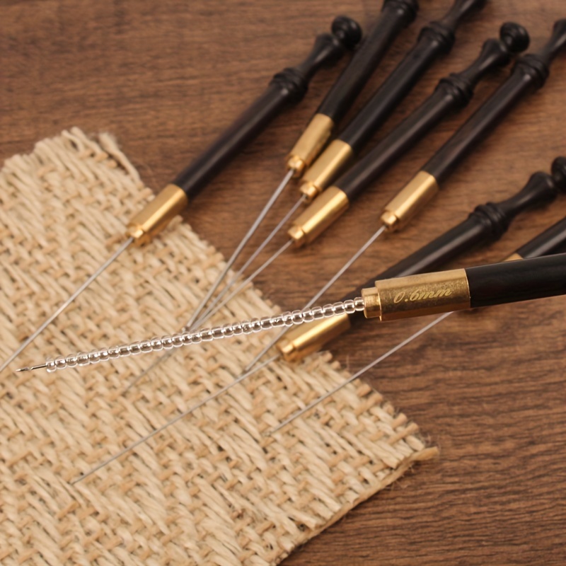 

Workshop's French Beading Needle Set: Black Hook Needles For Embroidery And Beading