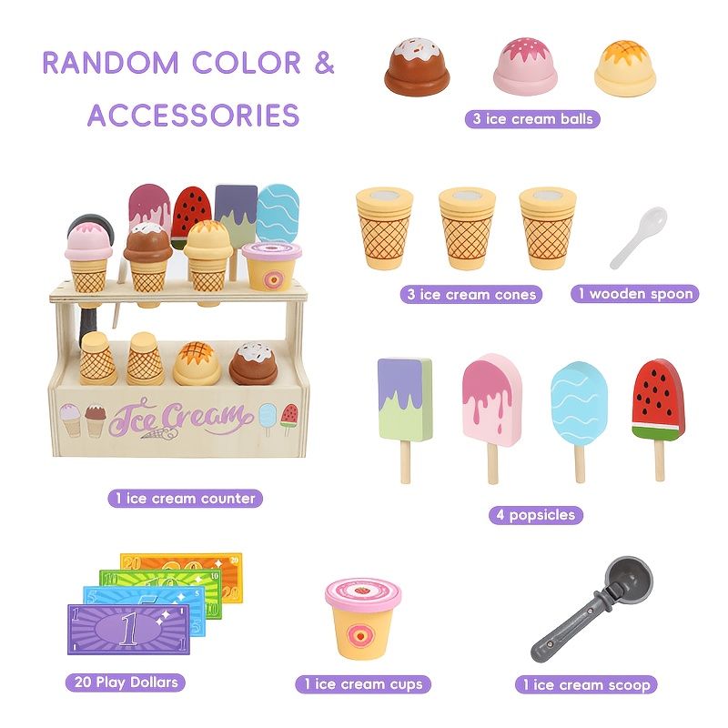 TEMU Juego de de madera [Set de 37 piezas de accesorios con de regalo, juguetes STEM que potencian la infantil, juguetes de clasificación y apilado,
