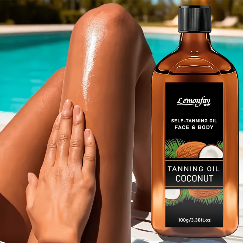 coconut oil for   tanning lotion for   tanning   for sun     a tan in one application lightweight texture suitable for face body and legs get   colored skin   without for sunlight