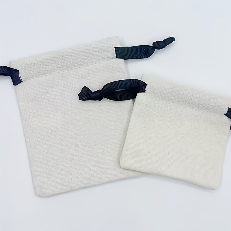 Personalized Black Rope Drawstring Dust Bag for Jewellery