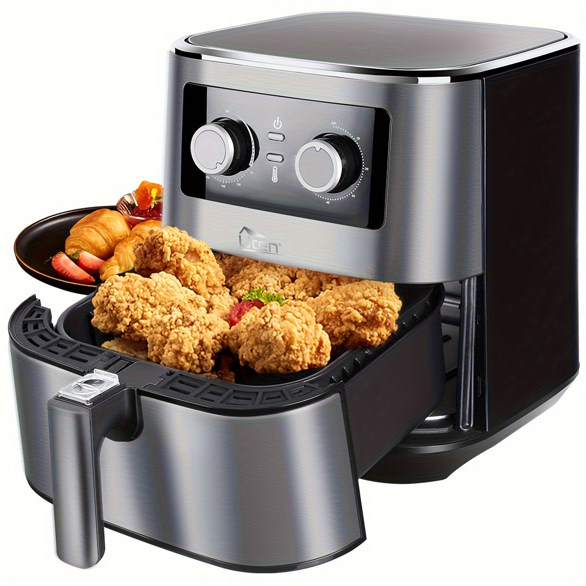 

1700w High- 5.5l - Uten Electric Airfryer With Temperature Control, Timer, Basket, Fast Oven For Oilless Cooking, Dishwasher Safe, Air Fryer, Cooker