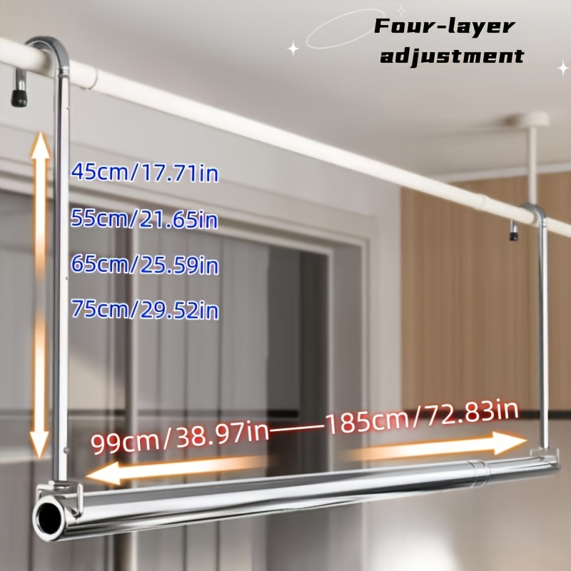 tendedero de ropa ajustable para pared Plegable y extensible,  organizador de lavandería moderno de metal que para ropa y ropa de ca