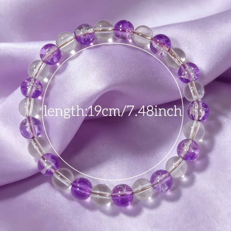 Dreamy Purple Micas Bead Bracelet, Gentle Hand Design