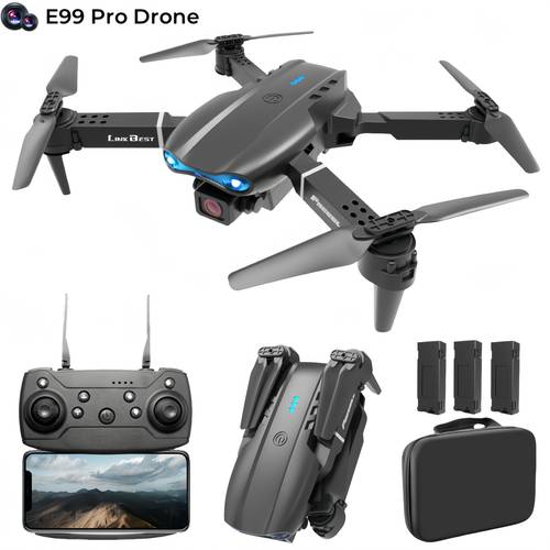 e99 pro mini with dual cameras hold landing 360 flip portable rc for indoor outdoor flying ideal holiday gift for beginners