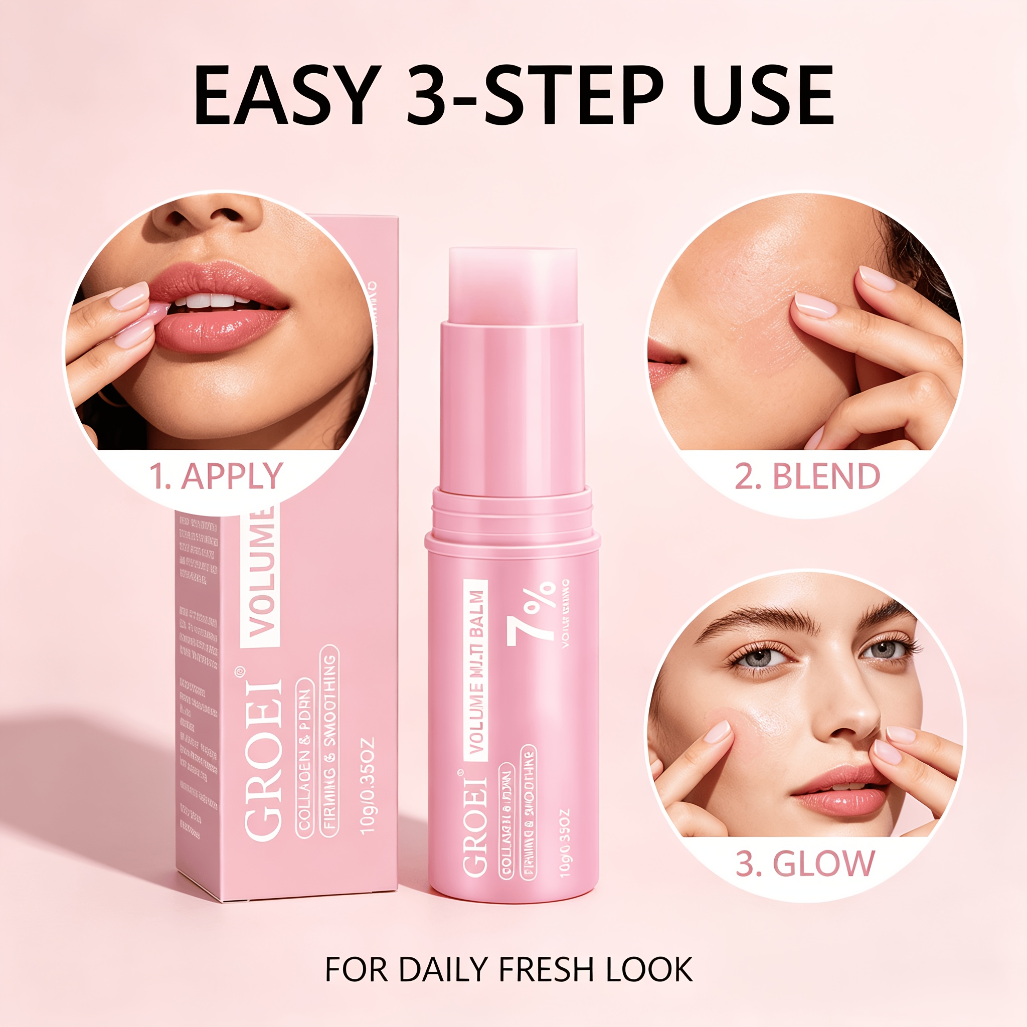 2pcs GROEI Collagen PDRN Multi-Effect Plumping Stick