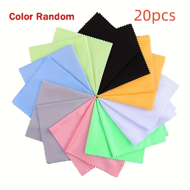 

20pcs Microfiber Cleaning Cloths, Soft Unscented Wipes, Multipurpose Use For Glasses, Camera Lenses, Smartphone Screens, And Electronic Devices, With Random Colors