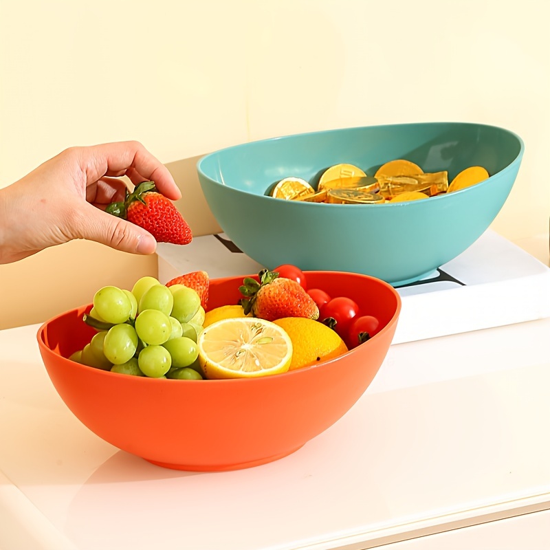 Large Bowl Serving Vegetables Salads Fruits A High Aesthetic - Temu