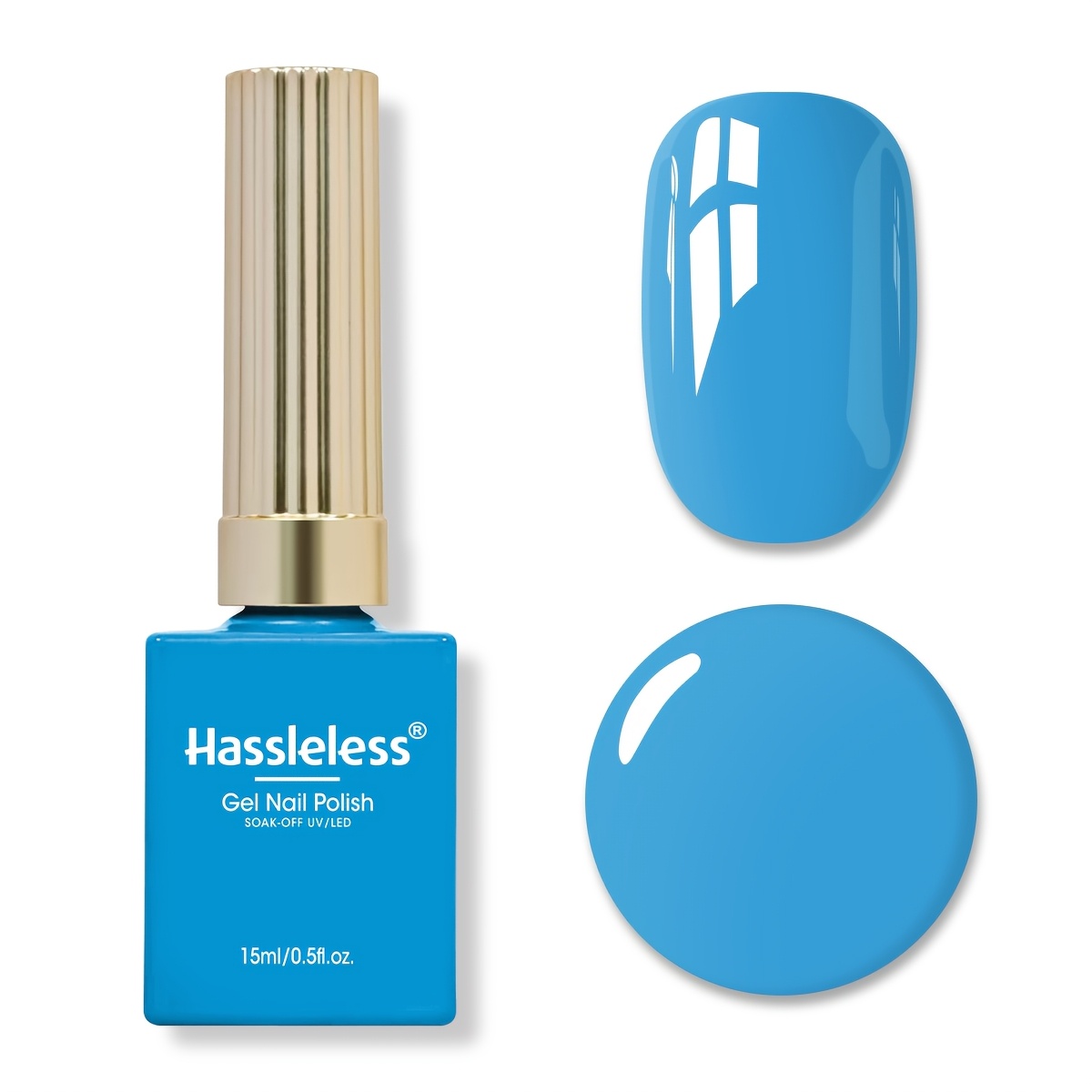 15ml Gel Nail Polish In A Bow Glass Bottle, A Surprise Gift. This , Shiny, And Bright Ocean Blue Gel Is Designed For Quick Application And Strengthening. It Lasts Up To , Is Chip-resistant