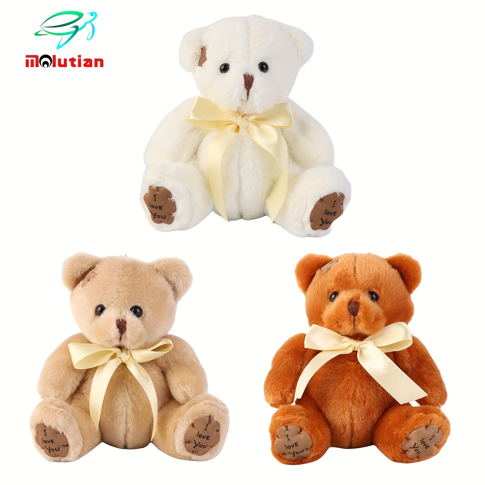

6.69in Lovely Teddy Bear Plush Toys Stuffed Soft Animal Kawaii Dolls For Kids Baby Children Valentine Gift Birthday Gift Easter Gift