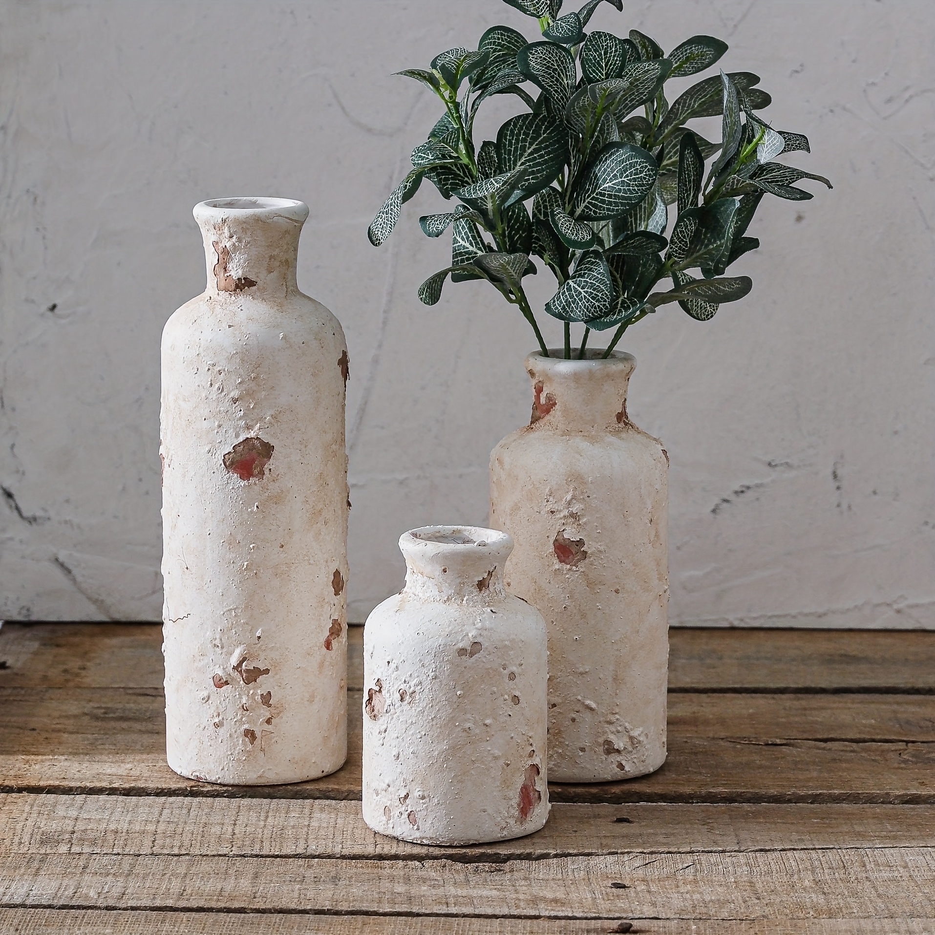 Ceramic Cylinder Bud Vase 3pcs Vintage Ceramic Bud Vase Set Solid Pattern Temu Malaysia