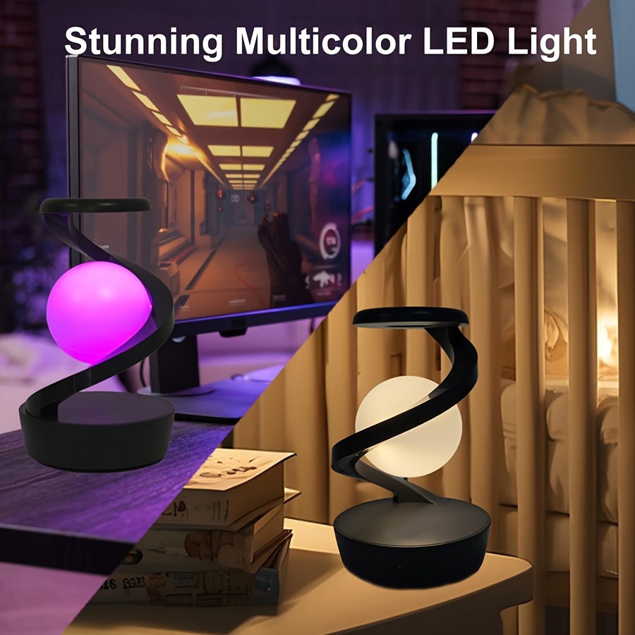 rotating motion sensor night light rechargeable bedside lamp bedroom   light Product details 4
