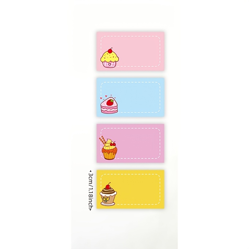 20 Colorful Square Name Stickers for Marking and Labeling