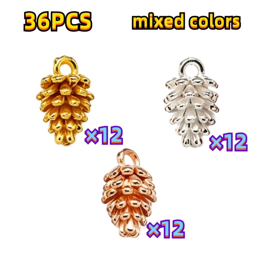 TEMU Mixed Color Christmas Decoration Pendant, Suitable For Making Accessories For Bracelets, Necklaces, Earrings, Christmas Tree Ornaments, Home