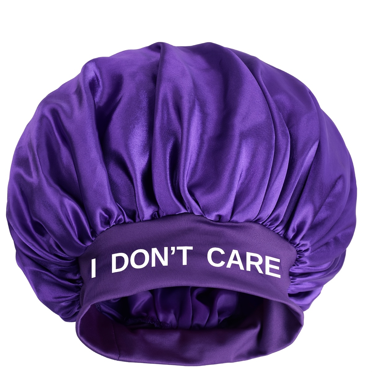 TEMU ''t Care' Print Satin Sleep Featuring Design - A Suitable For Women And Men, Hair, Ideal For Straight And Curly Hair