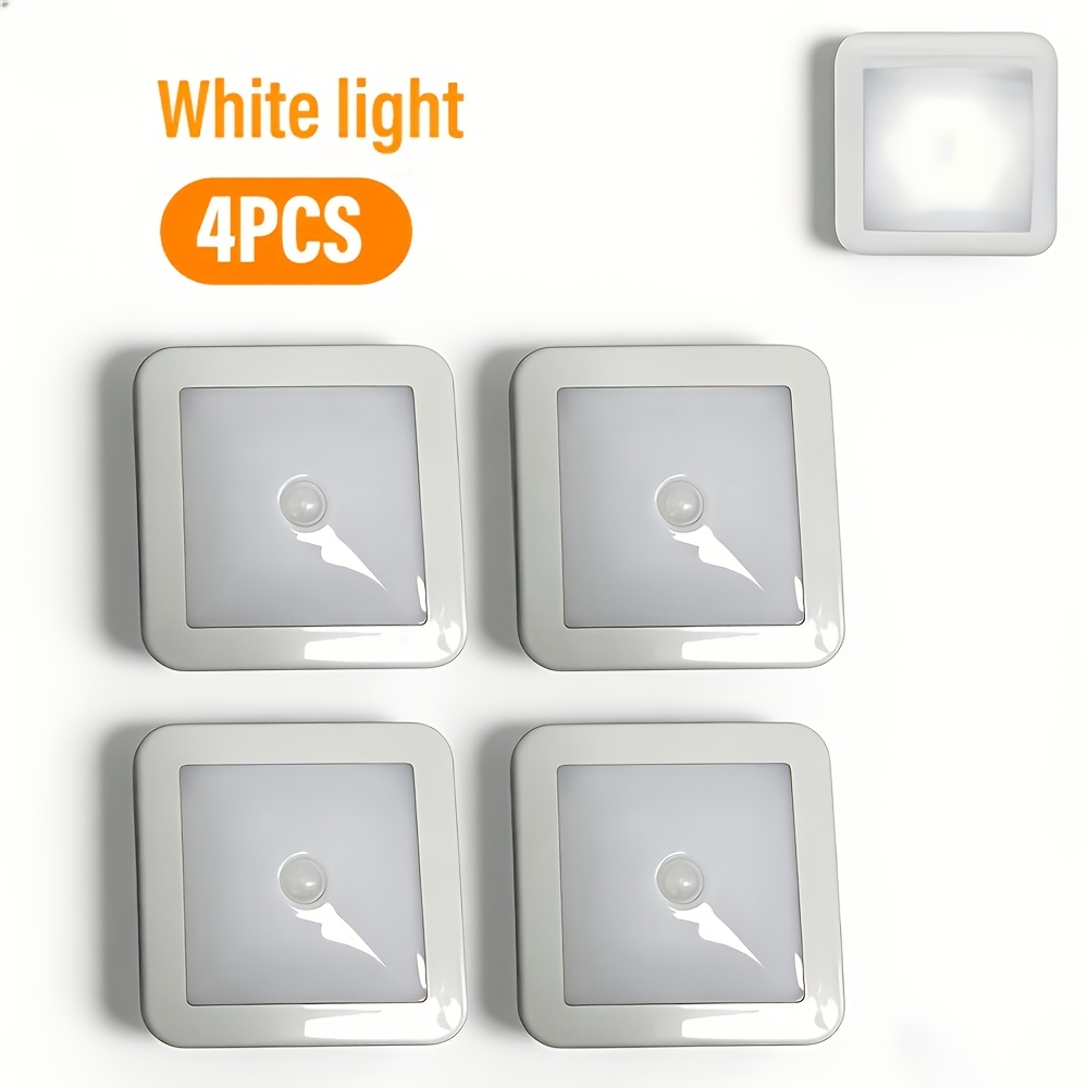 TEMU 4pcs Lihangstar Intelligent Sensing 6led Floor/ceiling/wall Lights, Exterior Design, Ideal For Corridors, Stairwells, Living Rooms, Bedrooms