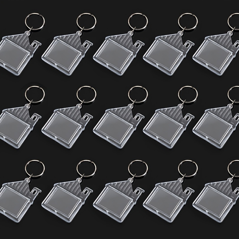 TEMU Set di 12/15 portachiavi fai da te in acrilico, accessori decorativi a forma in stile e , adatti per famiglia, , coppie, regali speciali e