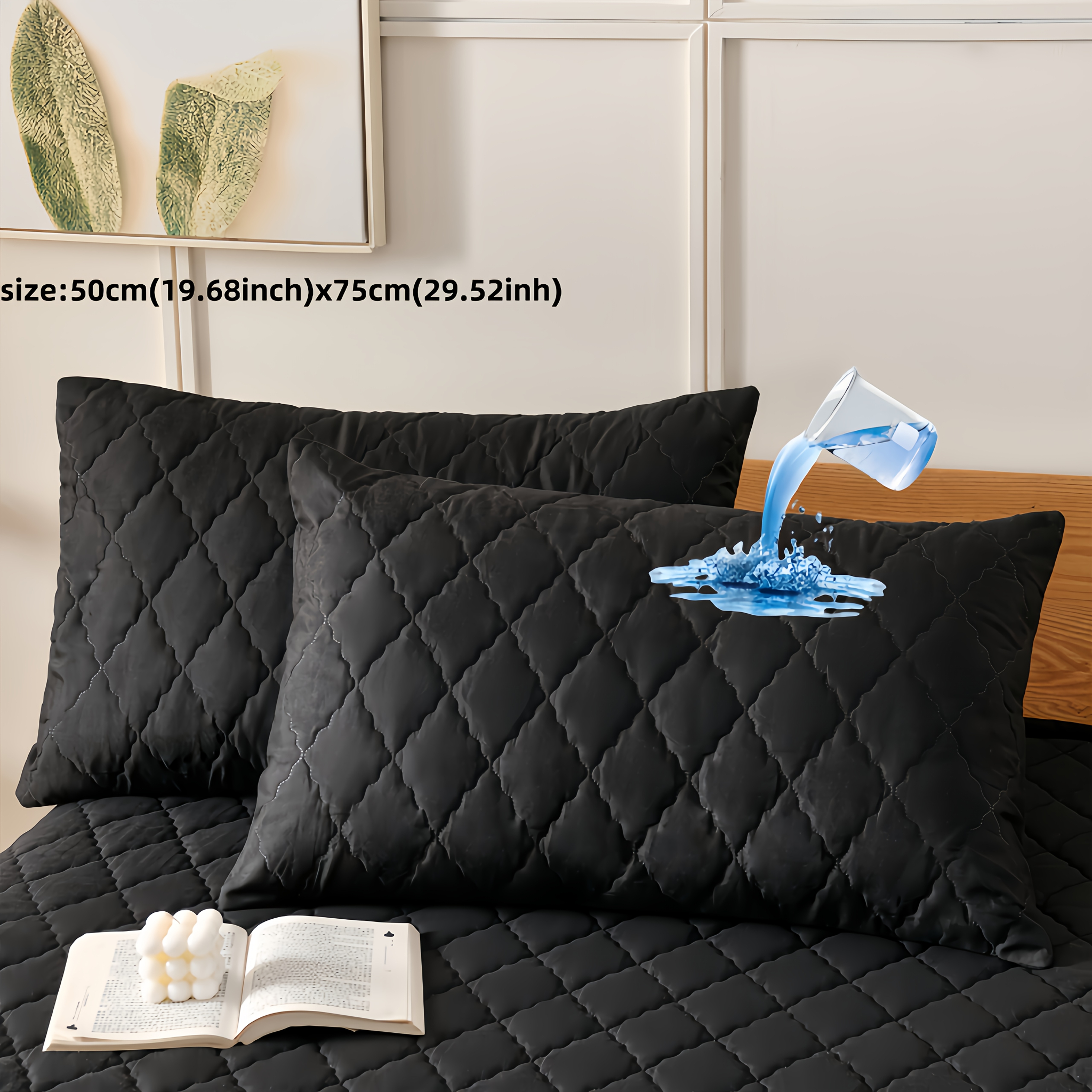 TEMU 2pcs High Quality Pillowcases - Diamond Lattice Design, Soft Comfortable Machine Washable Bedding, 6 Colors (/grey/blue/dark Brown/navy)
