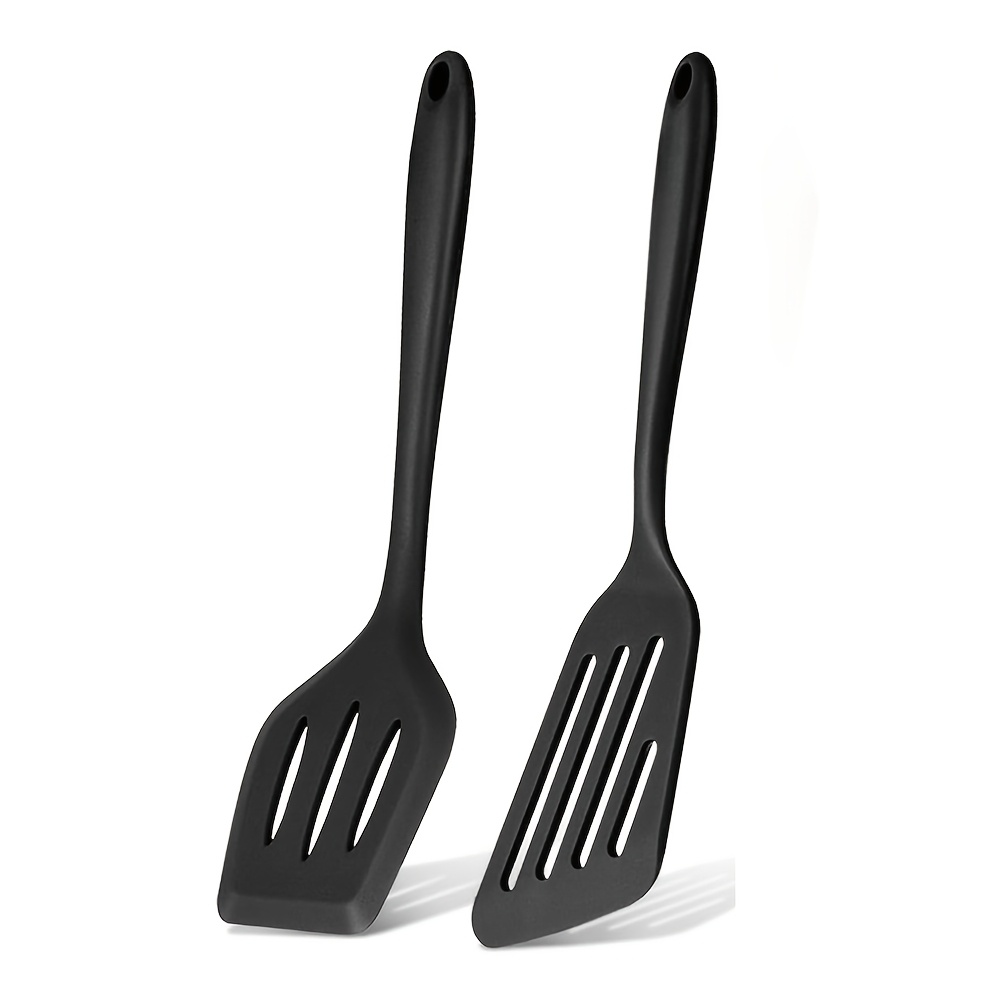 Image of 2pcs Silicone Spatula Set - Heat-resistant, Cookware - Kitchen Utensils For Cooking, Flipping, Turning, Baking, Mixing - A Great Holiday Gift, Cooking Spatula