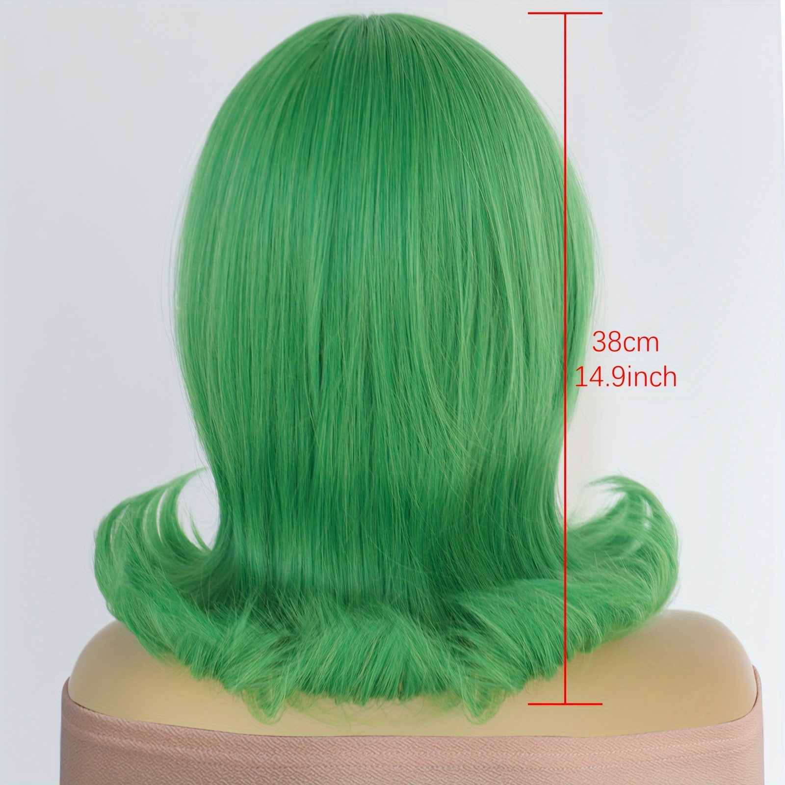 Short 14inch Green Retro Beehive Flip Bouffant Women s Synthetic Cosplay Wig For Halloween 60s 70s Retro Wavy Wigs With Bangs Fits Vintage Costume Sho