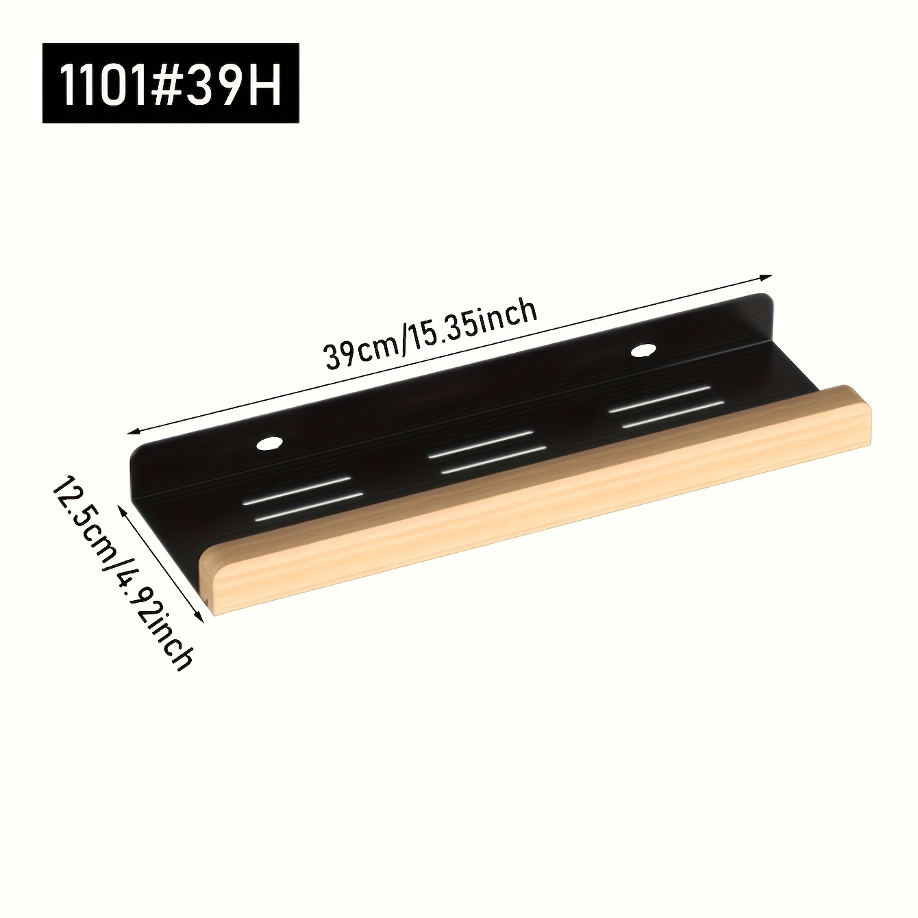 1pc Adhesive Wall-mounted Bathroom Shelf - No Drilling, , Organizer For Makeup & Shower Supplies, Space- For Home & Kitchen