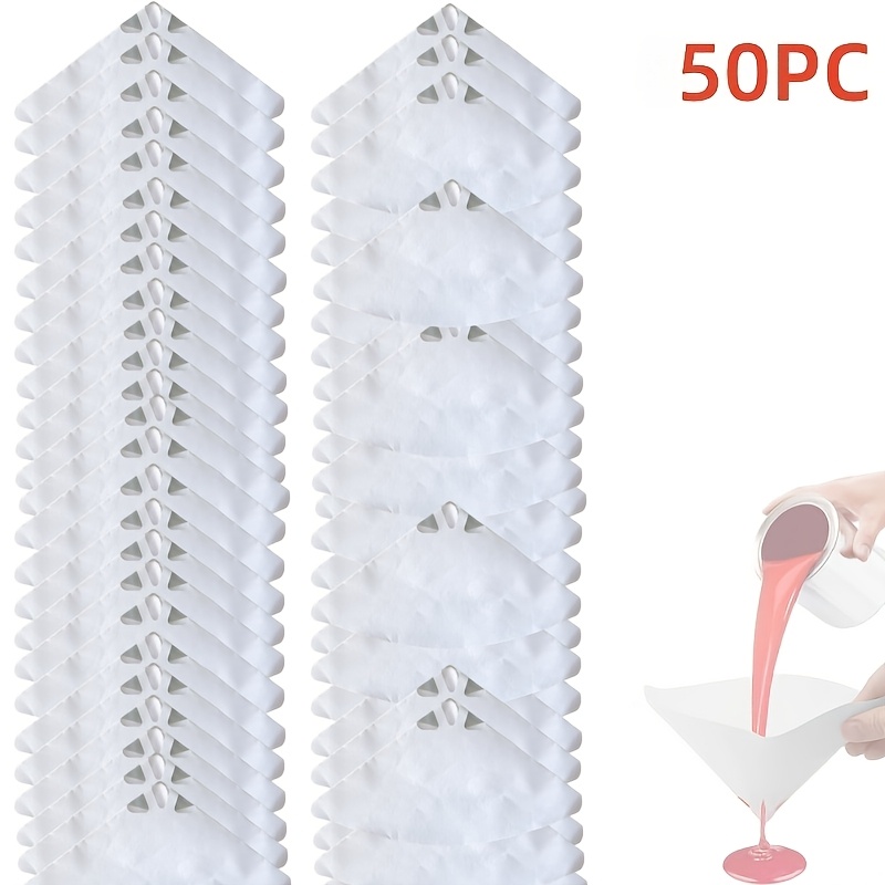 TEMU 50 Paint Strainers, Disposable Conical Paper Paint Filters, Funnels For Automotive Spray Painting, Paper Paint Color Strainers