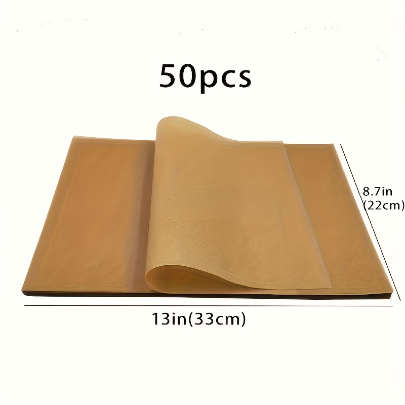 50 pack pre cut parchment paper baking sheets 9x13 inch unbleached non stick half sheet pan size for baking cooking grilling air fryer steaming deep fryer   home   enthusiasts Product details 0