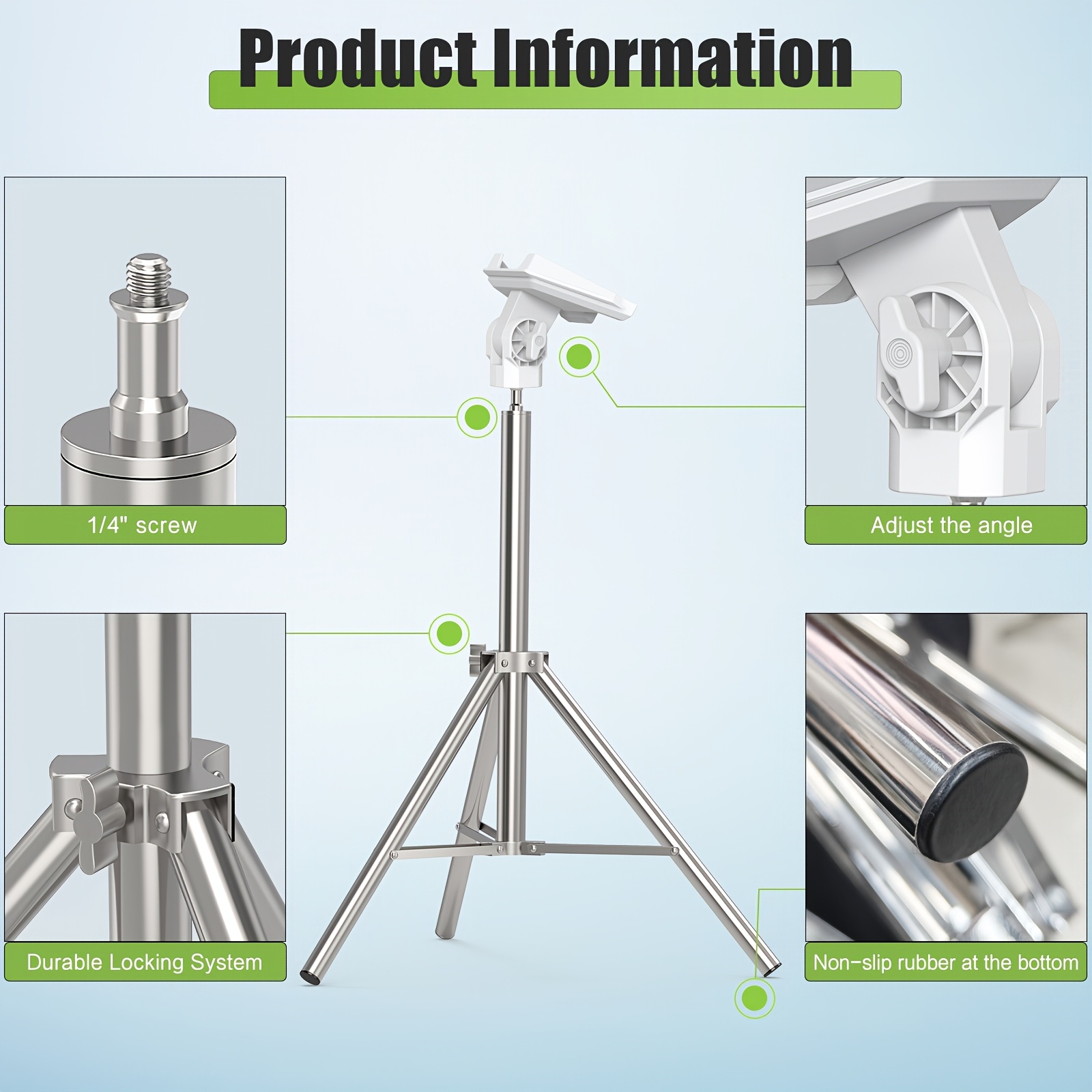 Support Trépied Starlink Mini avec Adaptateur Vis 1/4", Pied Télescopique Réglable en Hauteur & Tête Balle Inclinable à 360° – Image 11