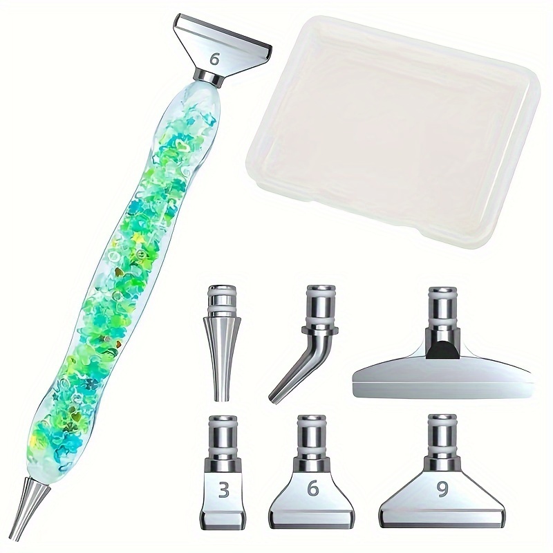 

1set Diamond Art Painting Luminous Pen, Point Rhinestone Pen Diy Metal Pen Tool Set, Diamond Art Painting Accessories