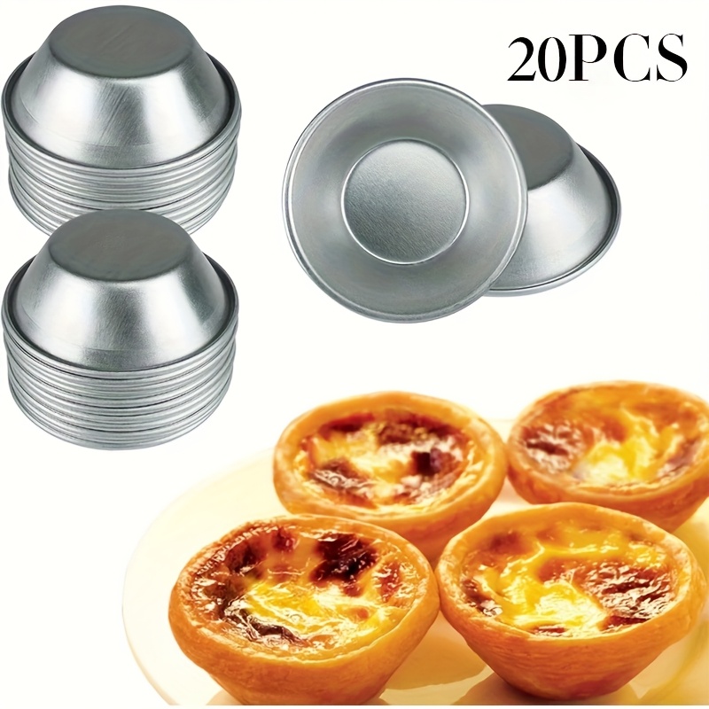 mini egg molds 10 20pcs mini aluminum egg molds round reusable baking pans dessert molds cake cookie molds