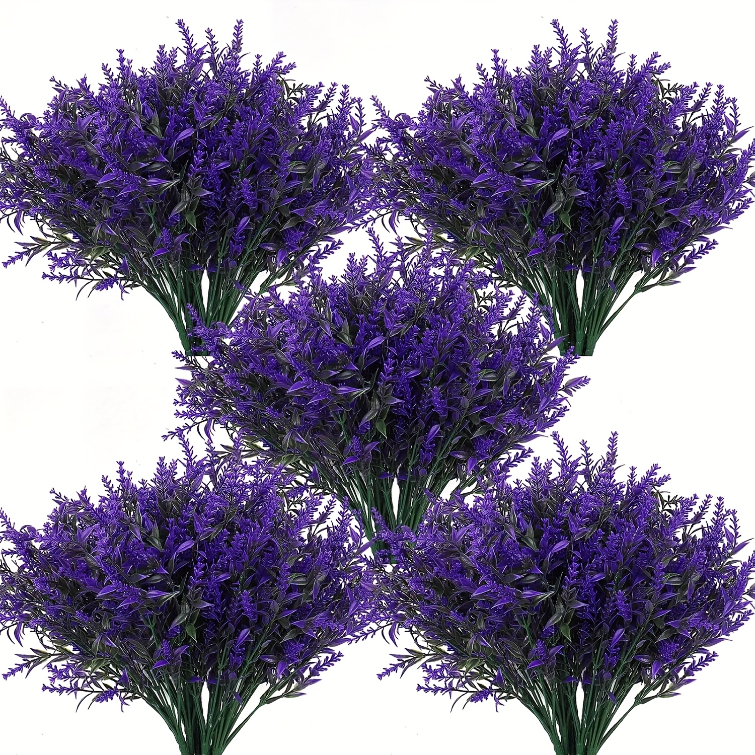 36pcs Artificial Plants For Outdoor Use, Uv- Faux Including Lavender, Artificial Shrubs For Porch, Garden, Window Boxes, And Home Decor