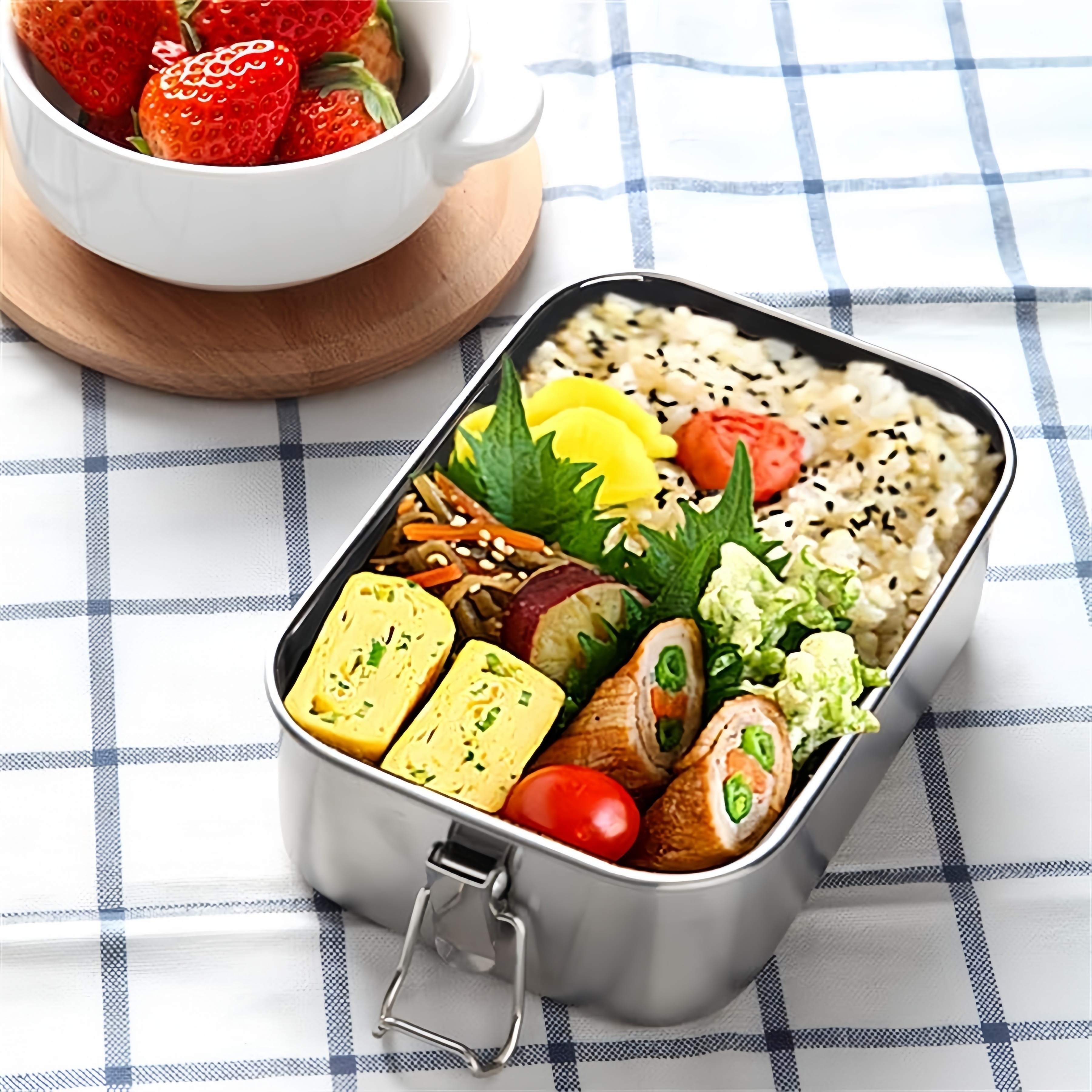 stainless steel lunch box for 850ml 1400ml with sealing silicone ring leakproof bento box dishwasher safe utensil hand wash recommended space theme square manual lunch container without electricity 7