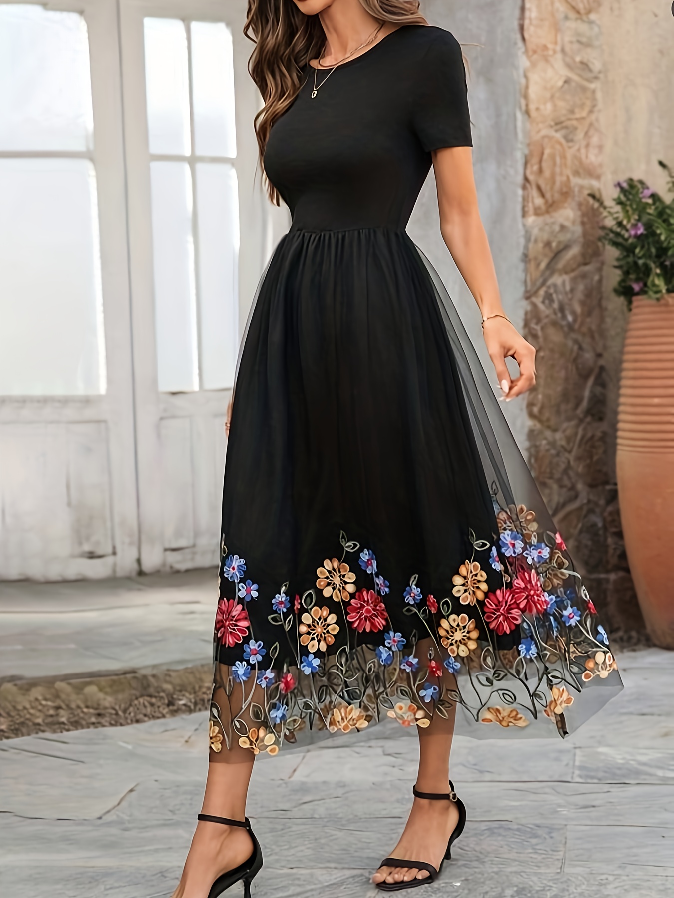 green emerald velvet dress Women's Dresses Floral Embroidery Mesh Overlay Butterfly Sleeve Dress Dress  for Women FORTTS (Color : Navy Blue, Size : X-Large) : Amazon.ca: Clothing,  Shoes & Accessories