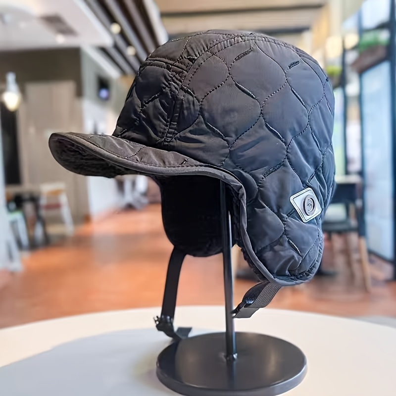 TEMU Hat For Men And Women, Winter Thicken And Fluffy Lamb Warmth, Children's Protection Hat For Outdoor Skiing, Cycling, And Pilot Use