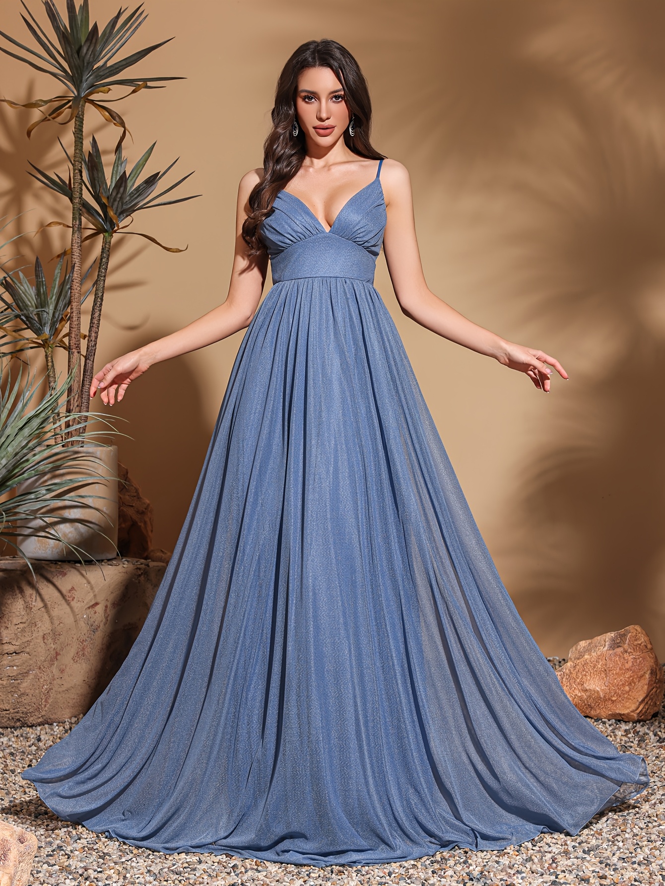 knee length dresses for ladies Spaghetti Strap Chic A-Line Wedding Dress – HAREM's Brides main image 1