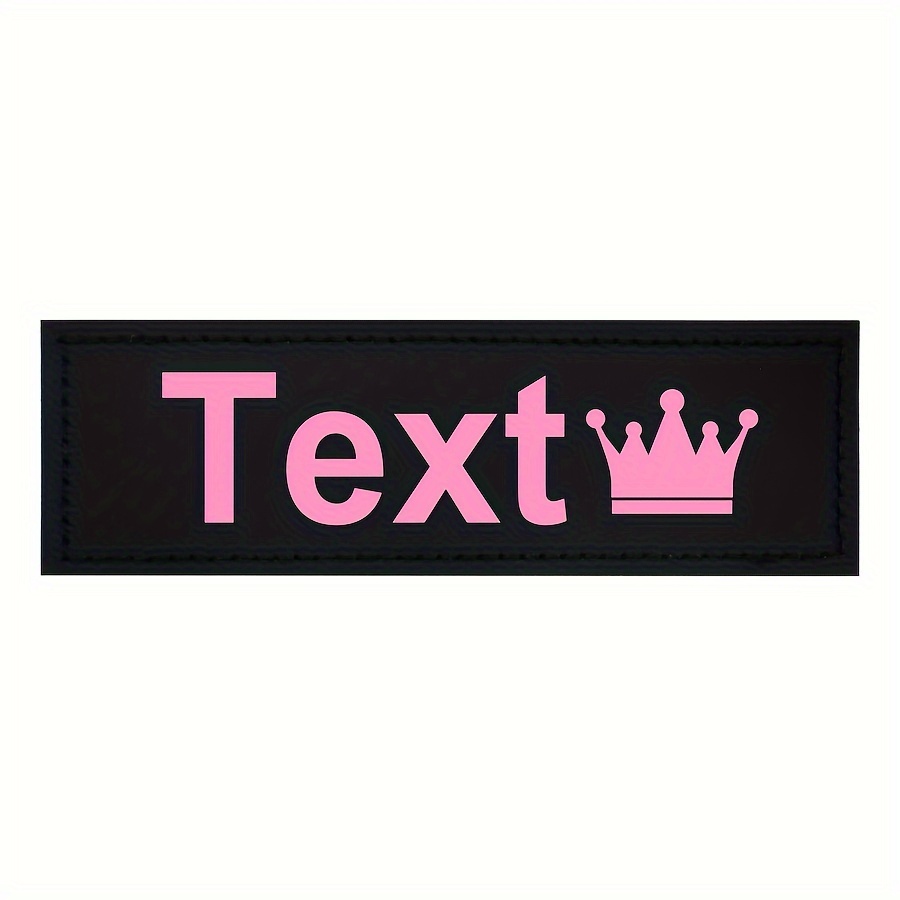 TEMU Customizable 2-pack Polyester Dog Harness Patches With Personalized & Information Icons - Hand Washable, Durable Attachments For Dog Harnesses &